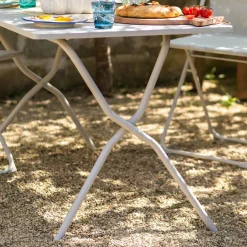 Seigle White Balcony Table and Four Chairs Set