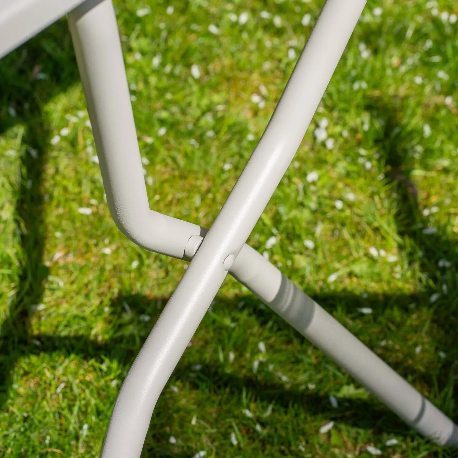 Seigle White Balcony Table and Two Chairs Set
