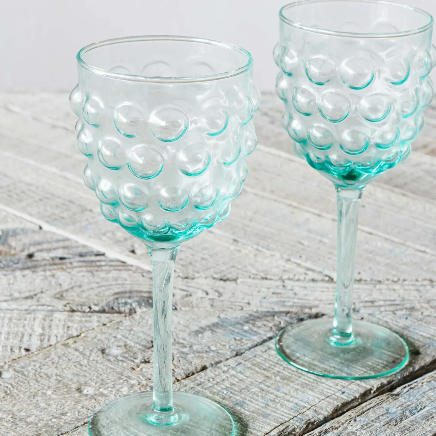 Set of Four Bubble Wine Glasses