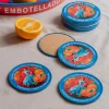 Set of Four Cerveza Metal Coasters