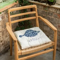 Set of Four La Mer Print Seat Pads