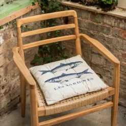 Set of Four La Mer Print Seat Pads