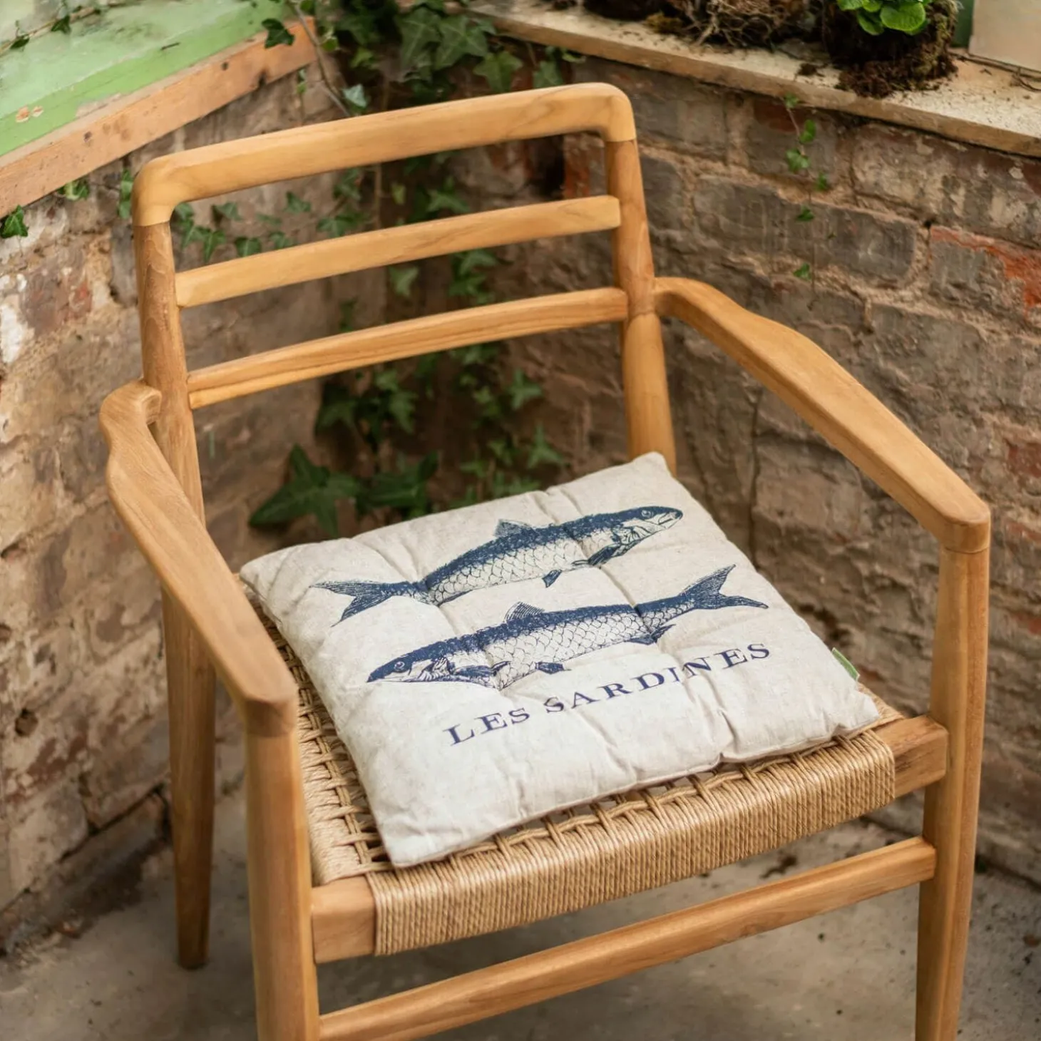 Set of Four La Mer Print Seat Pads