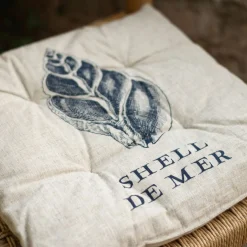 Set of Four La Mer Print Seat Pads