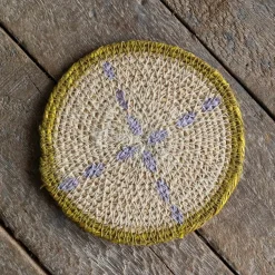 Set of Four Miro Moss and Lilac Coasters