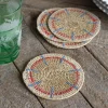 Set of Four Miro Orange and Blue Coasters