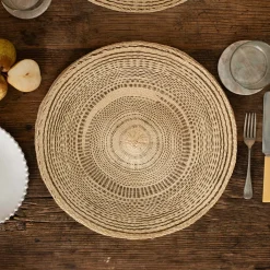 Set of Four Natural Woven Placemats