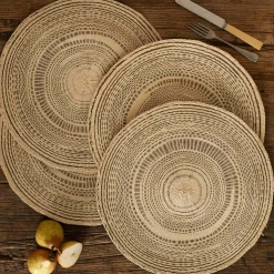Set of Four Natural Woven Placemats
