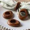 Set of Four Oval Wooden Napkin Rings