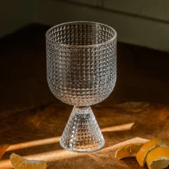 Set of Four Rooftop Clear Wine Glasses