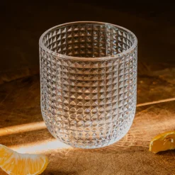 Set of Four Rooftop Clear Glass Tumblers