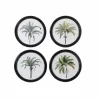 Set of Four Round Framed Palm Prints
