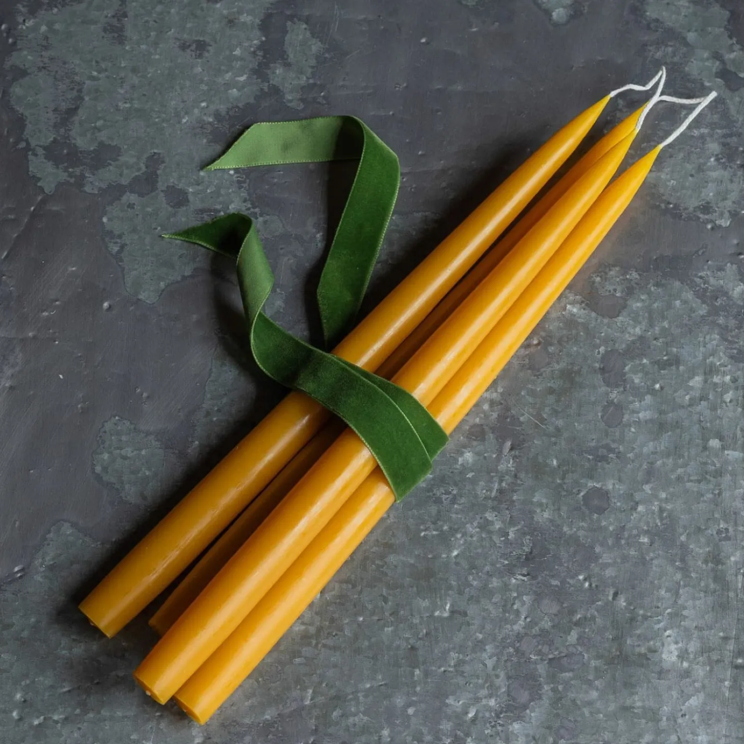 Set of Four Tapered Honey Candles