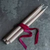 Set of Four Tapered Linen Candles