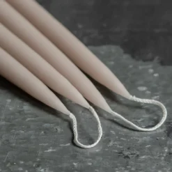 Set of Four Tapered Linen Candles