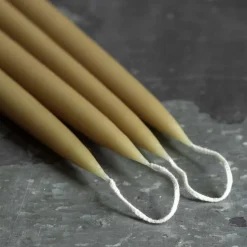 Set of Four Tapered Olive Candles