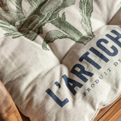 Set of Four Vegetable Print Seat Pads