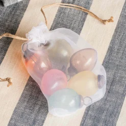 Set of Six Mini Multi-Colour Glass Hanging Decorations