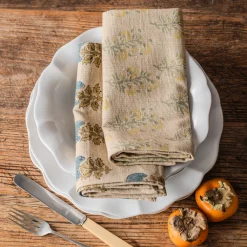 Set of Two Amelia and Asta Block Printed Napkins