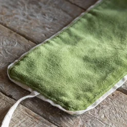 Set of Two Avocado Velvet Curtain Tie Backs