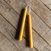 Set of Two Beeswax Dinner Candles