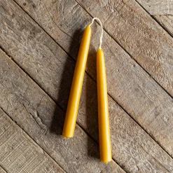 Set of Two Beeswax Dinner Candles