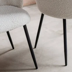 Set of Two Benji Boucle Dining Chairs
