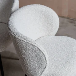 Set of Two Benji Boucle Dining Chairs