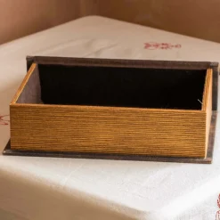 Set of Two Black Floral Storage Boxes
