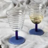 Set of Two Blue Morgan Goblets