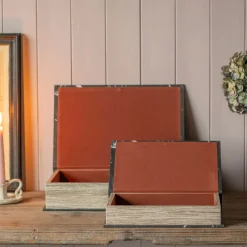 Set of Two Book Boxes