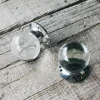 Set of Two Clear Glass and Chrome Globe Door Knobs