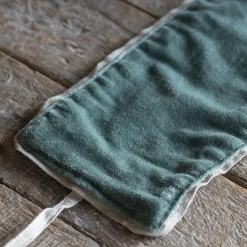 Set of Two Dark Sage Velvet Curtain Tie Backs