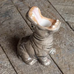 Set of Two Hippo Candle Holders