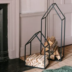 Set of Two House Log Holders
