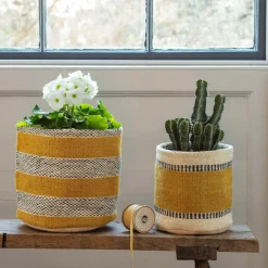 Set of Two Jute Bins