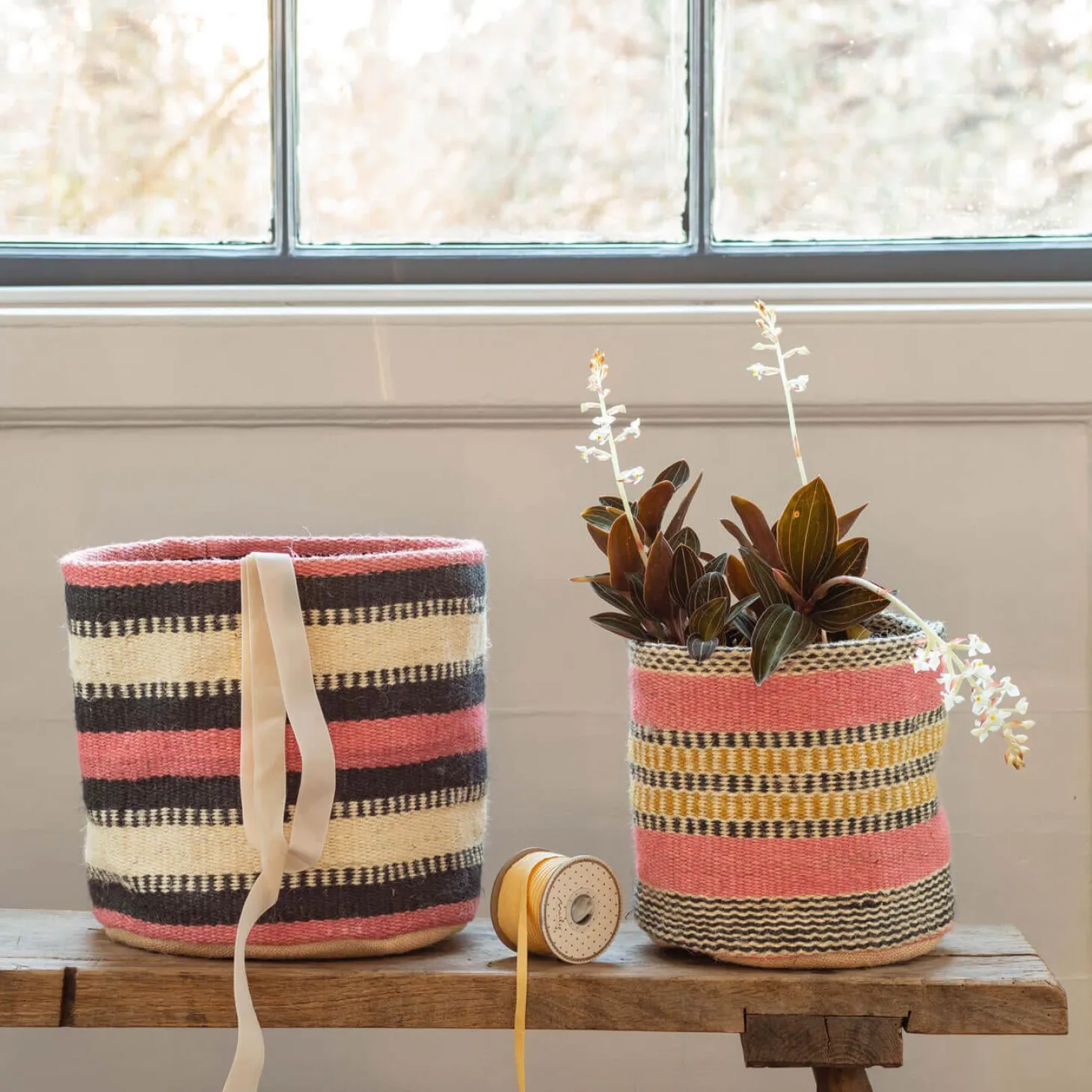 Set of Two Jute Bins