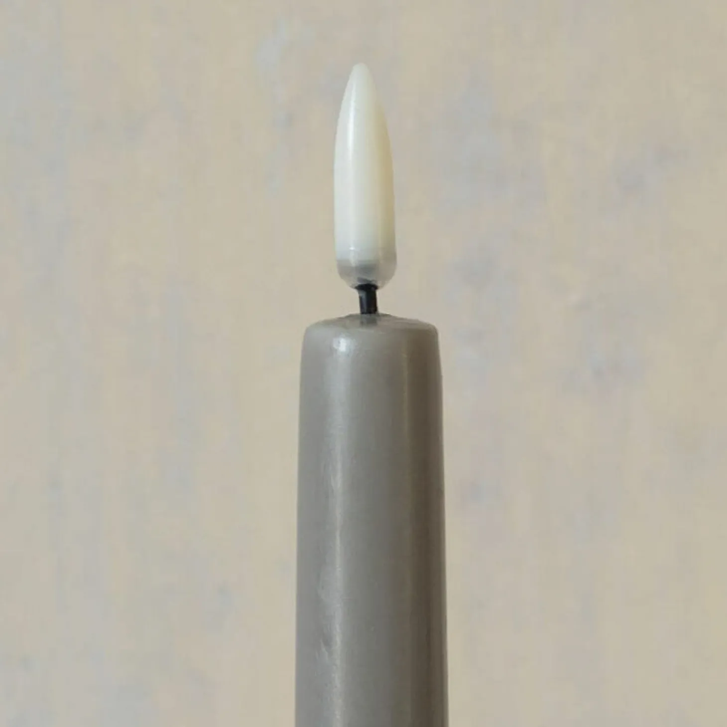 Set of Two LED Taper Candles Sandstone
