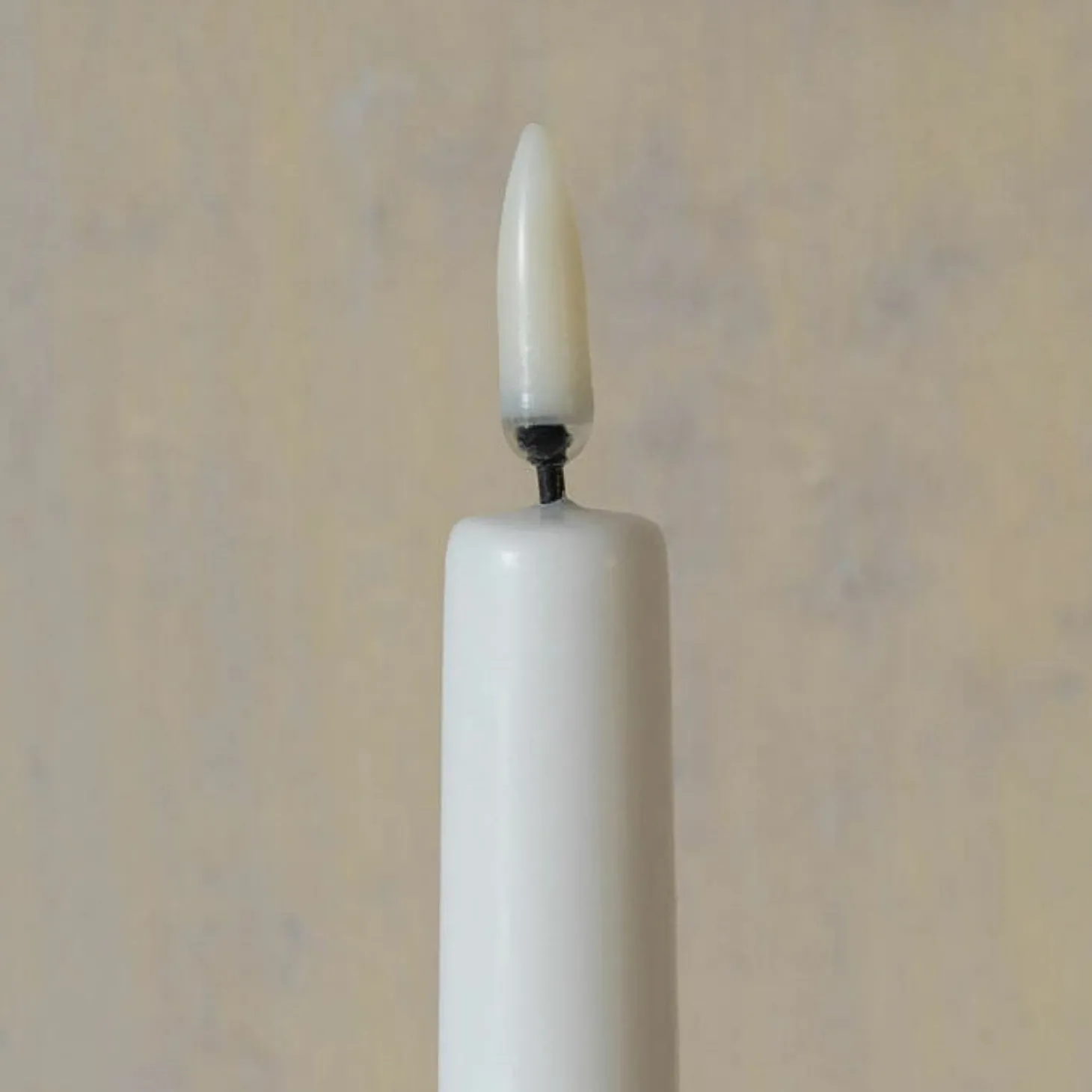 Set of Two LED Taper Candles White