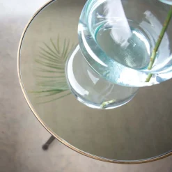 Set of Two Mirrored Top Side Tables