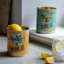 Set of Two Olive Oil Tins