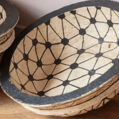 Set of Two Papier Mache Bowls