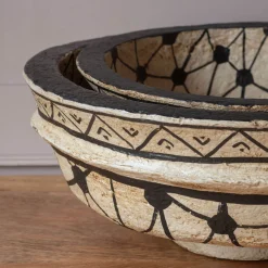 Set of Two Papier Mache Bowls