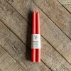 Set of Two Rose Pink Beeswax Dinner Candles