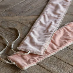 Set of Two Rose Velvet Curtain Tie Backs