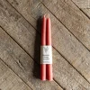 Set of Two Salmon Pink Beeswax Dinner Candles