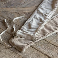 Set of Two Sand Velvet Curtain Tie Backs