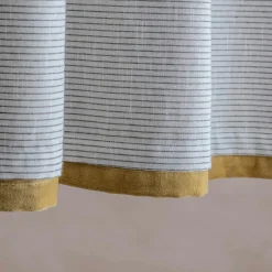 Set of Two Short Mustard Velvet Curtains