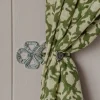 Set of Two Silver Bow Curtain Hooks