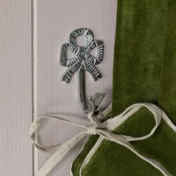 Set of Two Silver Bow Curtain Hooks